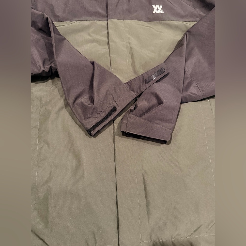 DIXXON Flannel Rain Jacket Mens 2X Green Full Zip Windbreaker Hooded Lightweight - Picture 13 of 16